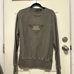 Reverse Light Olive Green Sweater 100% Cotton Large